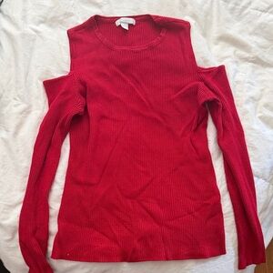 New York & Company Vibrant Red Knit Top